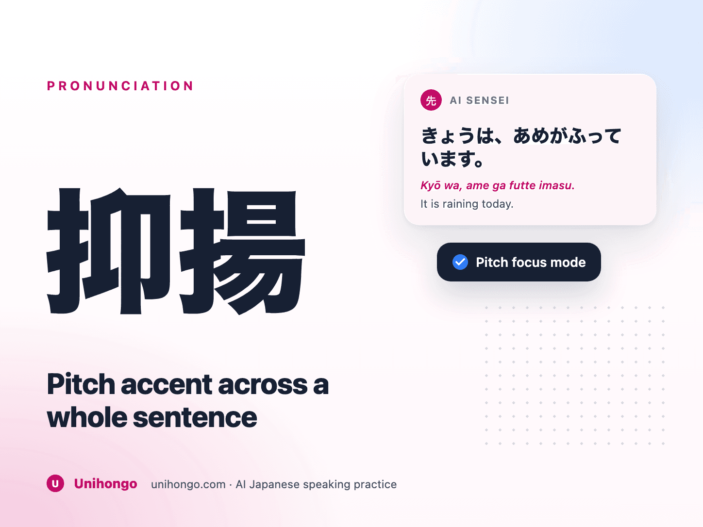 Pitch falling gradually across a Japanese sentence