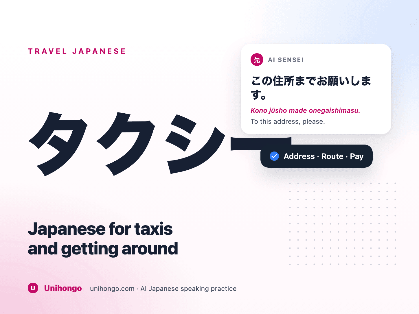 Un taxi fermo su un marciapiede giapponese con la portiera posteriore aperta e un telefono che mostra una mappa