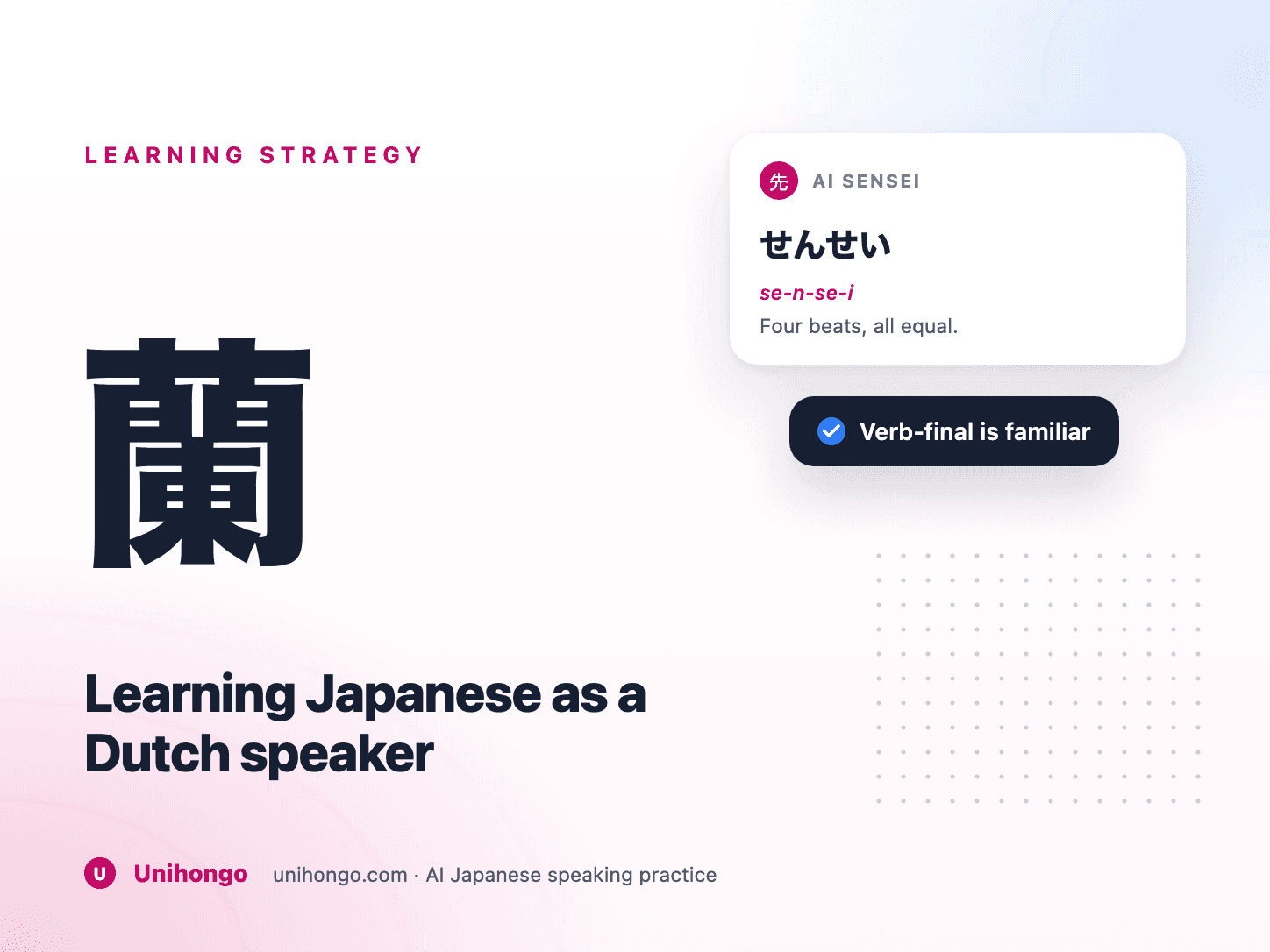 Comparaison des structures de phrases japonaises et néerlandaises