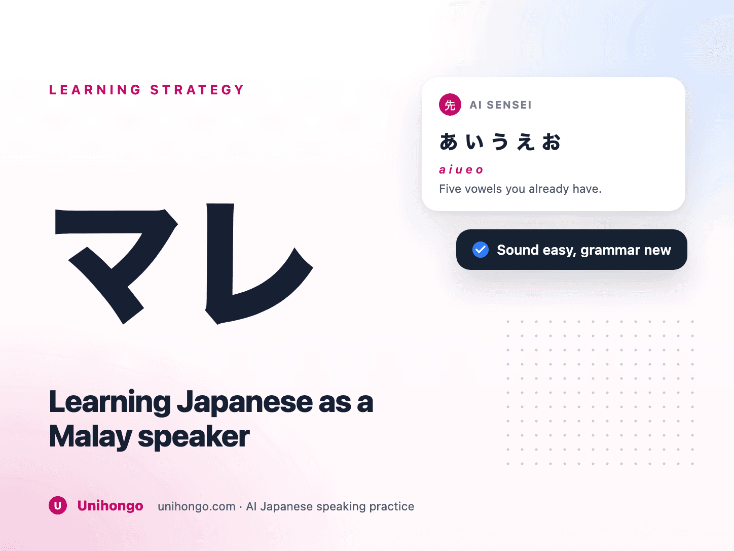 Japonais et malais comparés pour un apprenant