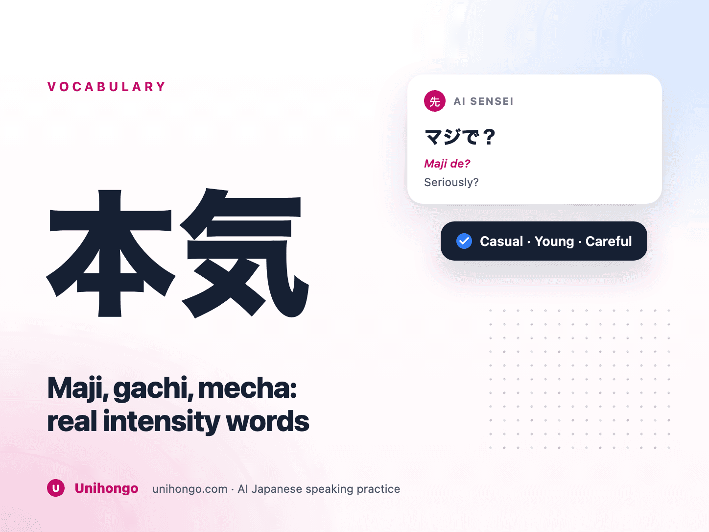 Bubliny zobrazující neformální a zdvořilé verze stejné japonské reakce