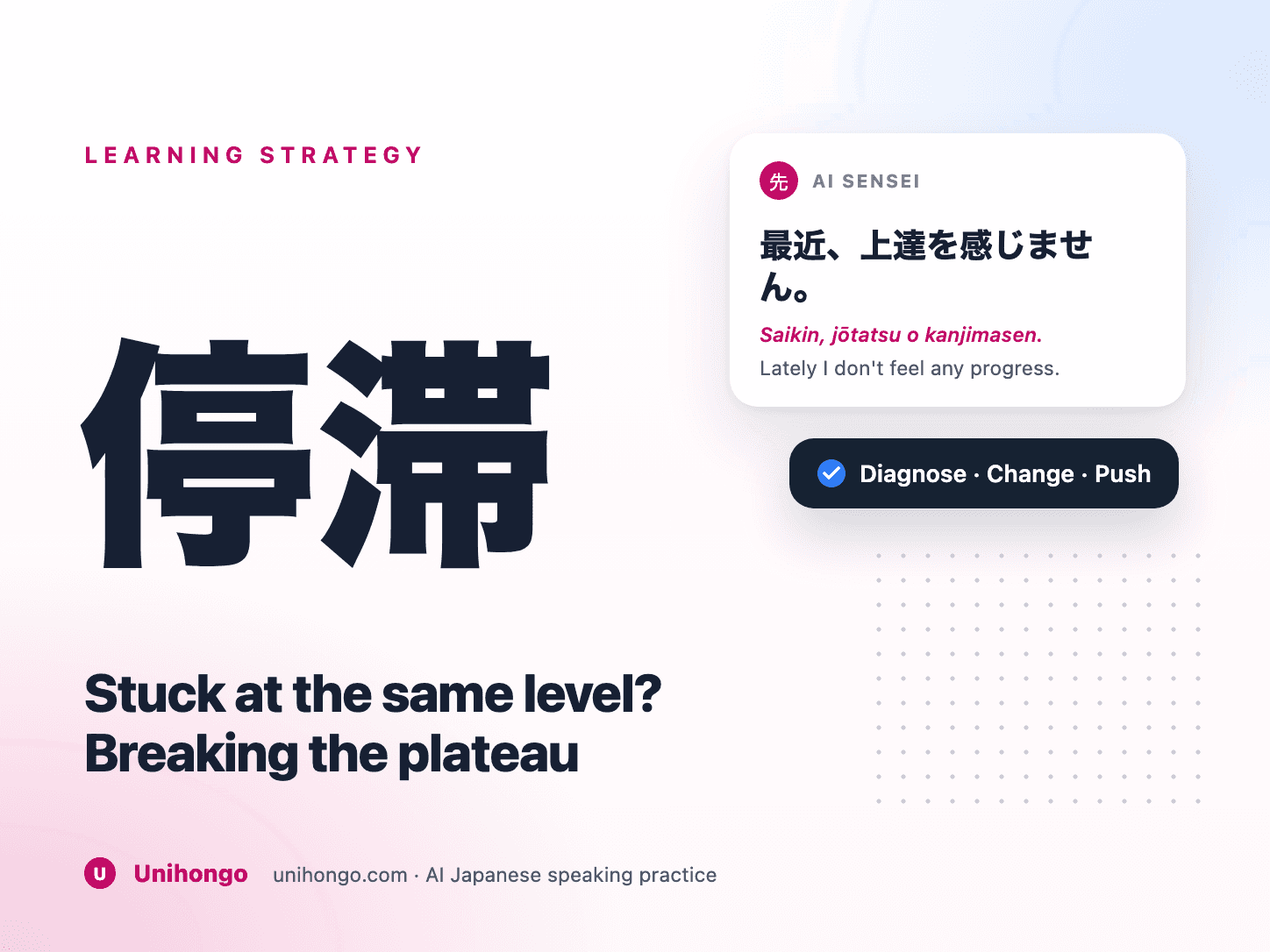 Seorang pelajar meninjau dua rekaman latihan bahasa Jepang dalam selang waktu satu bulan