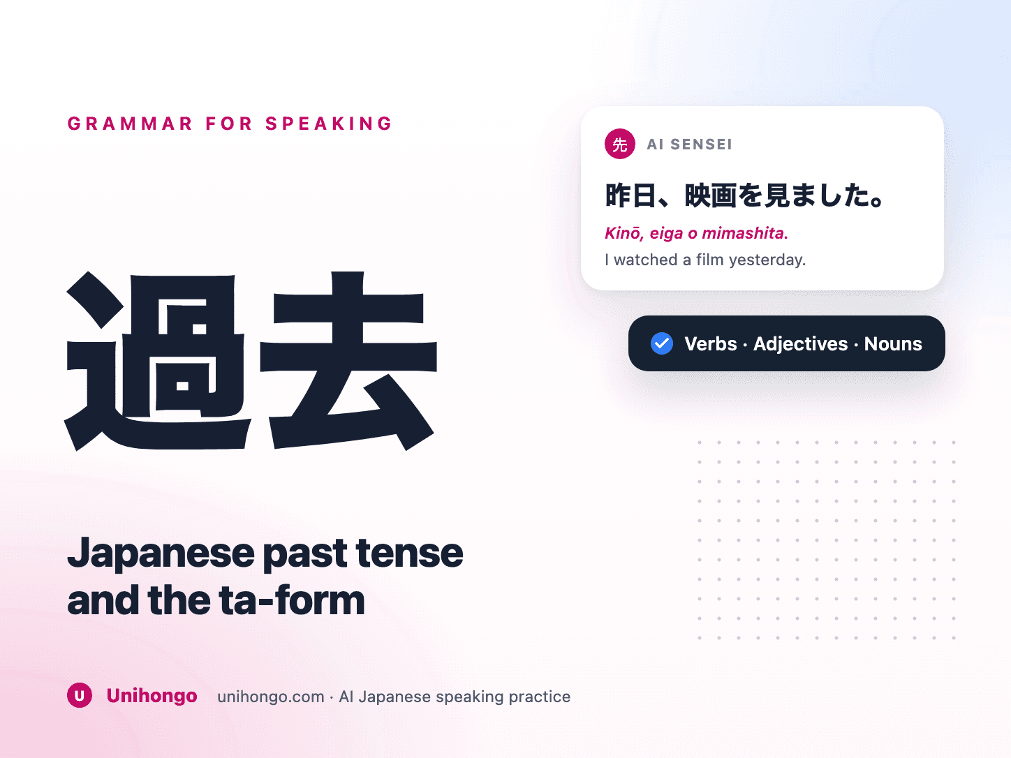 Akhiran kata kerja bahasa Jepang diurutkan ke dalam kelompok bunyi bentuk lampau di papan